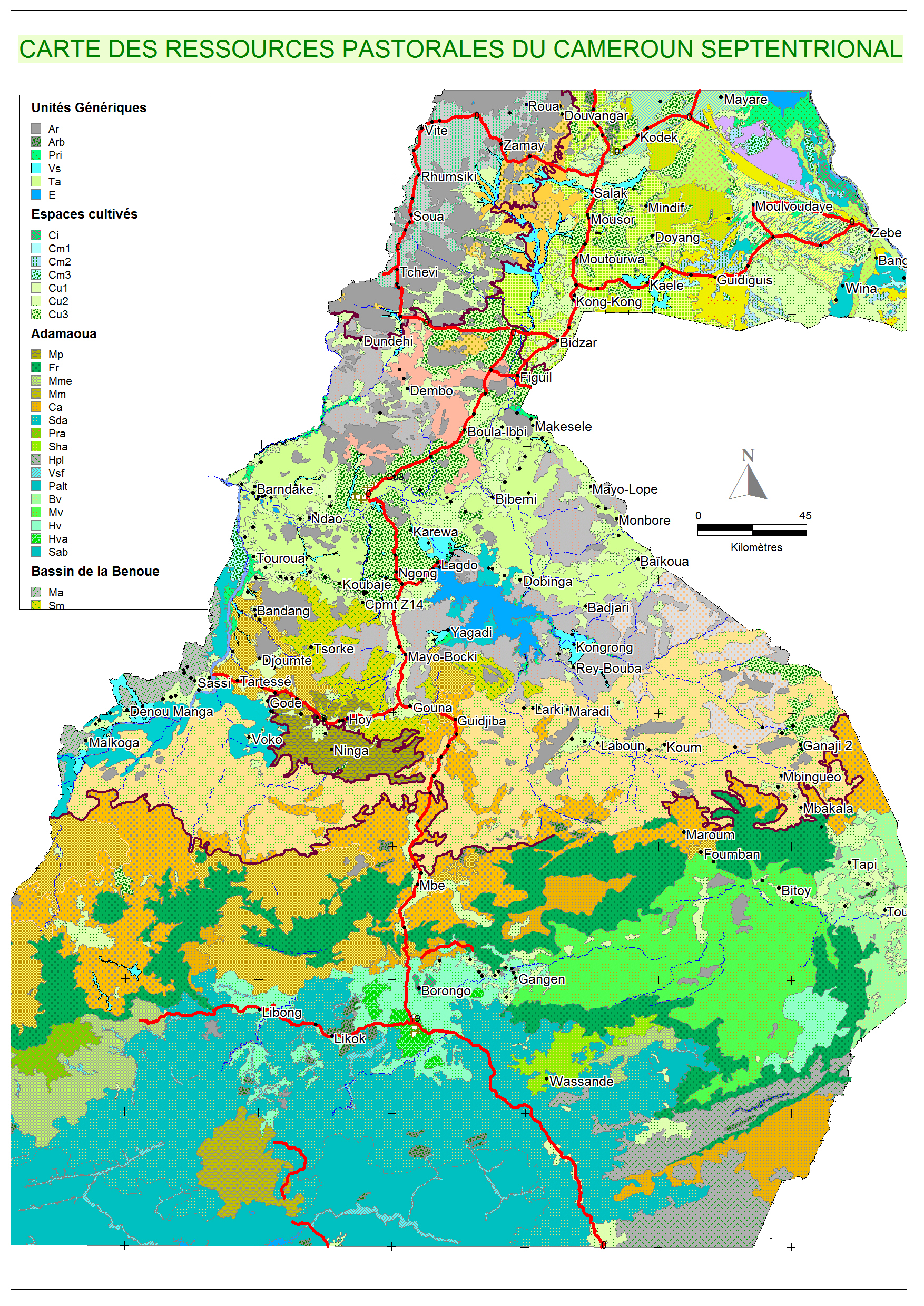 Carte du CAMEROUN