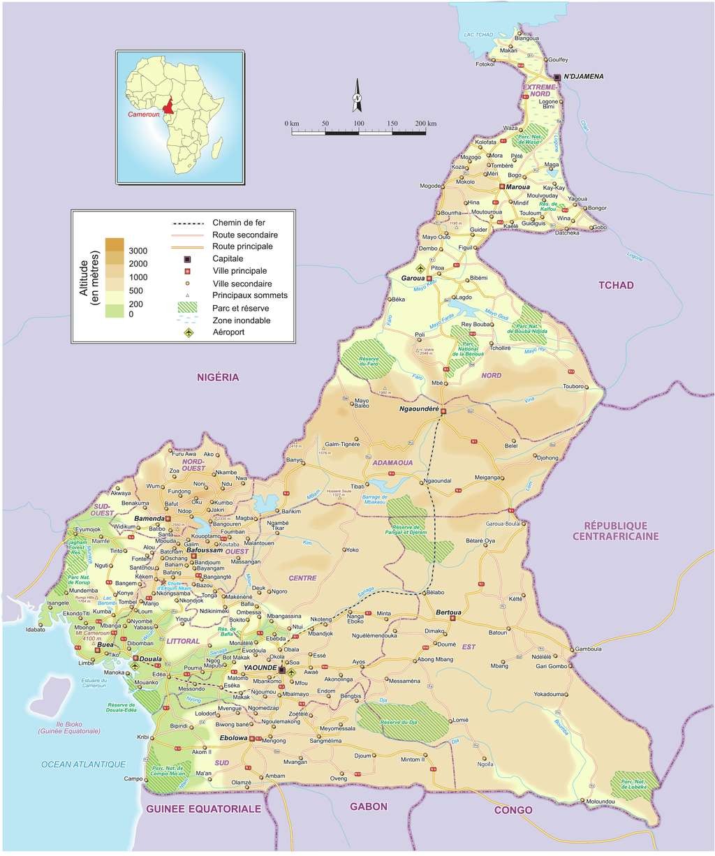 Carte du EXTREME-NORD CAMEROUN